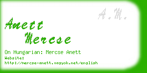 anett mercse business card